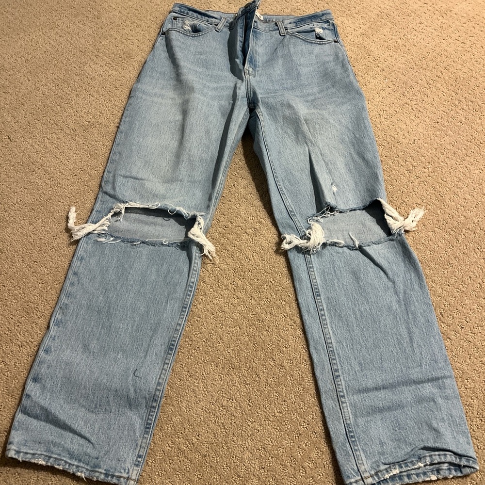 Distressed Light Blue Women's Jeans